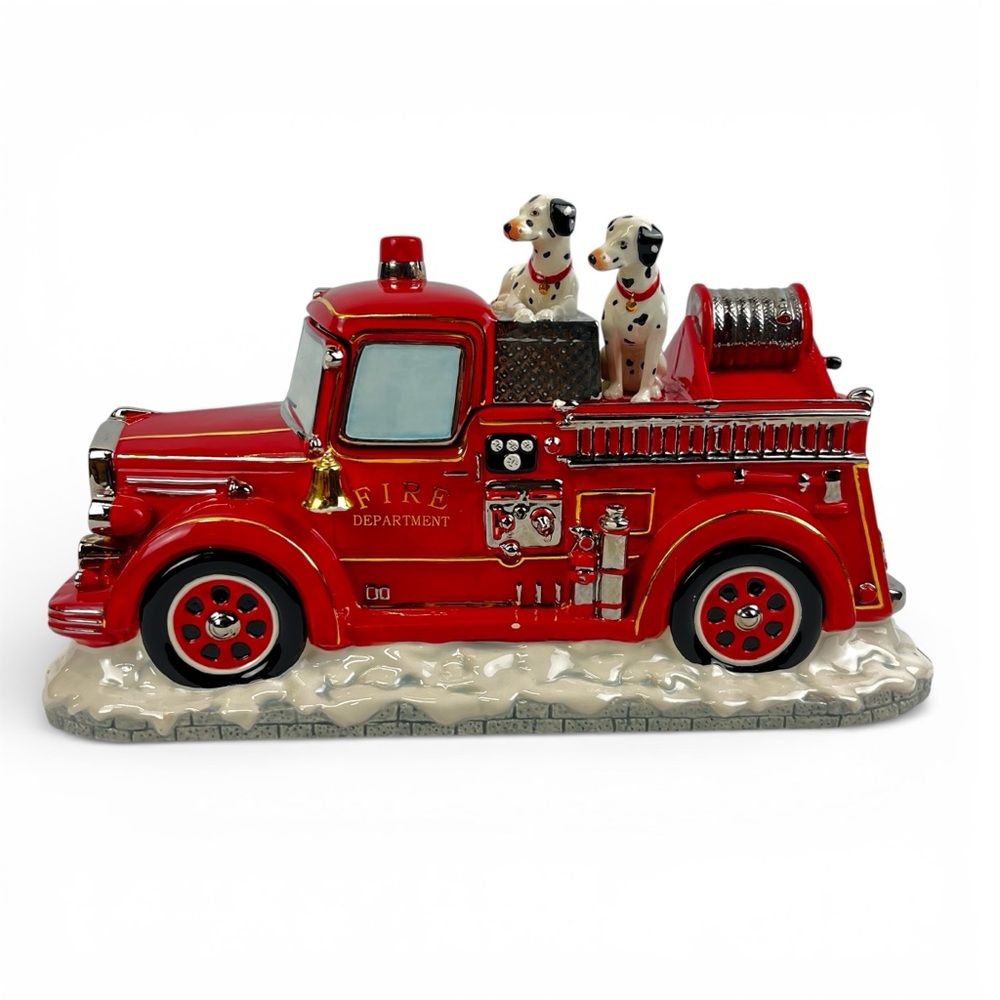 Christopher Radko Santa’s Fire Brigade Cookie Jar